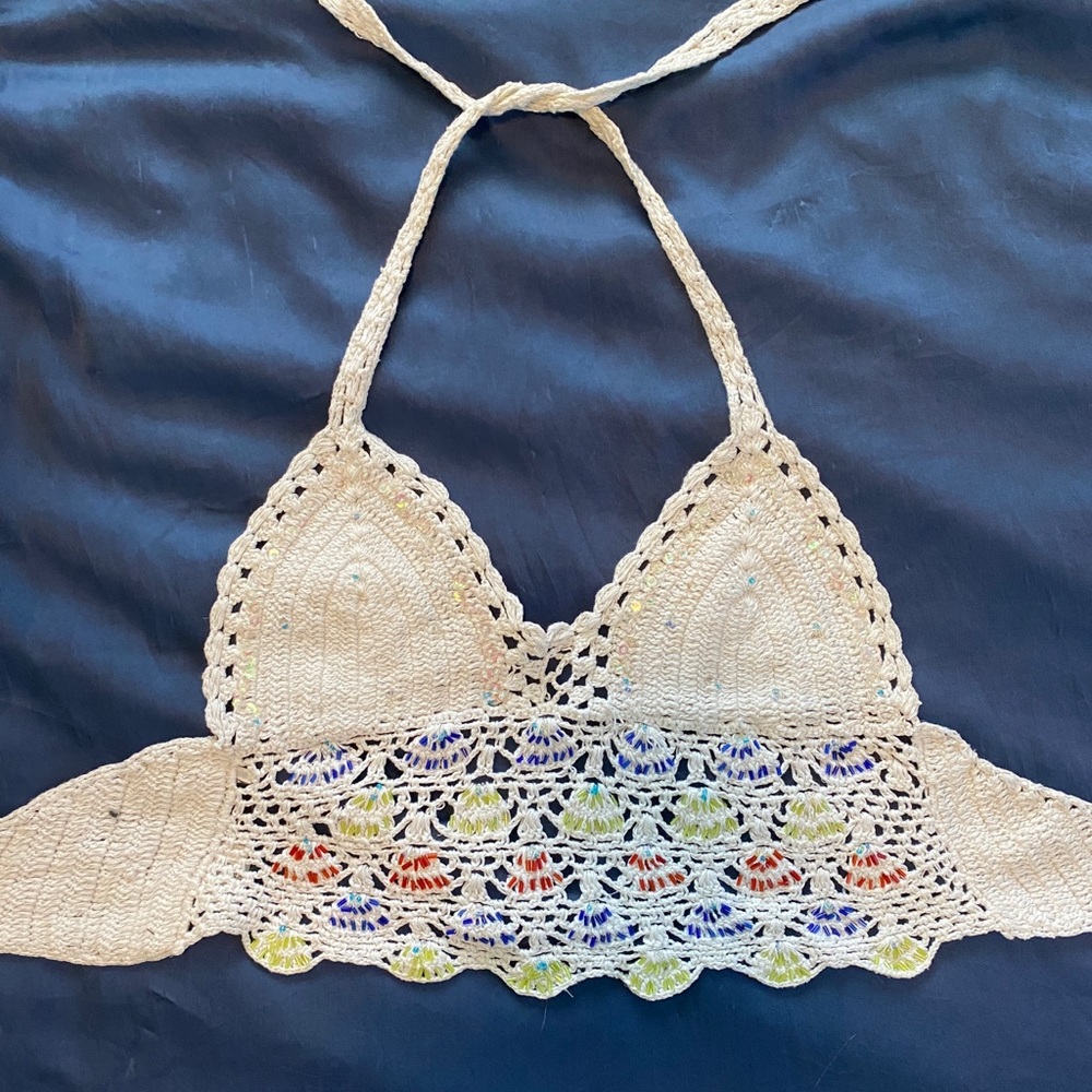Westside Designs Crochet Knit Crop Top